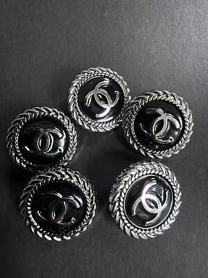 5 Metal Shank Buttons 20mm Compatible With And Fits For Chanel. • £45