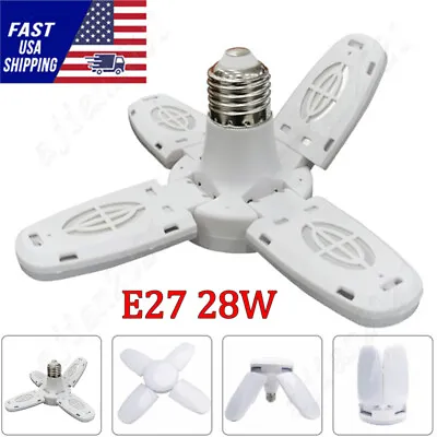 E27 LED Garage Light Bulb 28W Deformable Ceiling Fixture Lights Workshop Lamp • $7.99