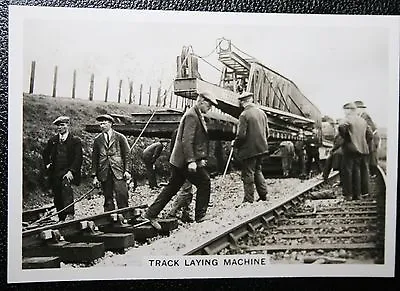 MORRIS RAILWAY TRACK LAYING MACHINE   Vintage 1930's Photo Card  DD16M • £3.99