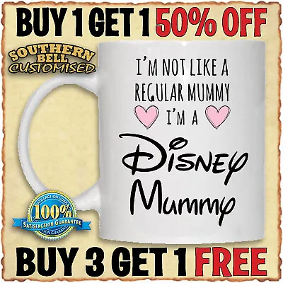 PERSONALISED MUG DISNEY REGULAR MUMMY MUG  Name Mum Christmas Birthday Gift Eid • £6.99