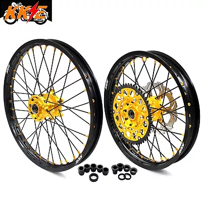 $709 • Buy KKE 21/19 Dirt Bike Wheels Rims Fit Yamaha YZ250F YZ450F 2003-2019 CNC Gold Hub