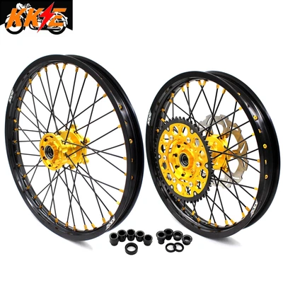 $709 • Buy KKE 21/19 Dirt Bike Wheels Rims Fit Yamaha YZ250F YZ450F 2003-2019 CNC Gold Hub