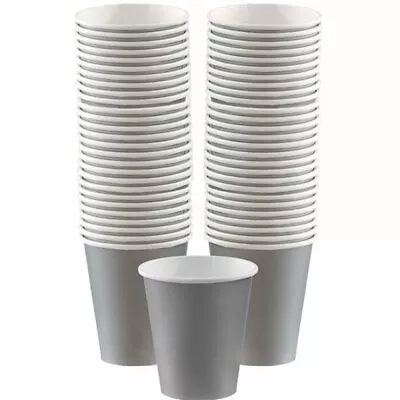  Paper Cups For Hot Drinks (7oz) Disposable Vending Cups Paper Coffee Cups Party • £6.49