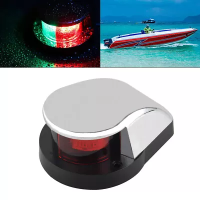 LED Marine Boat Yacht Bow Ship Deck Navigation Light Nav Lamp 12V 3W Green +Red • $15.90