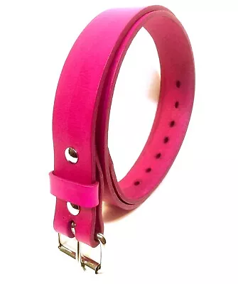PINK Genuine Leather Belt Aussie Made REMOVABLE Buckle Pants Jeans Blank RATSBUM • $29.99
