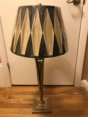 Chapman Lamp With Leaf And Ball Design  Two Tone Brass And Brushed Pewter • $375