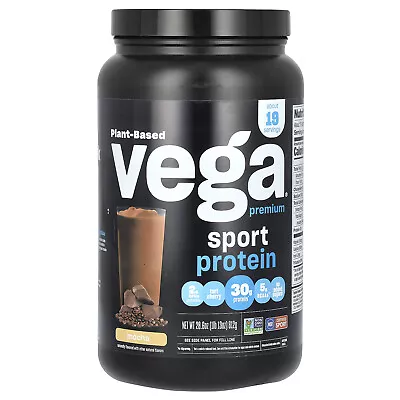 Vega Sport Performance Protein Mocha Flavor 28 6 Oz 812 G Dairy-Free • $48.11