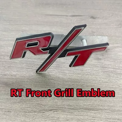 OEM For RT Front Grill Emblems R/T Car Badge New Red Silver Nameplate Stickers • $12.90