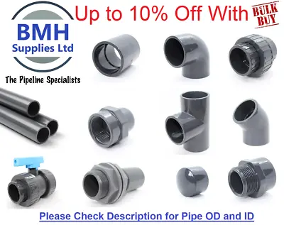 £1.96 • Buy PVC-U Inch Pressure Pipe & Fittings Solvent Weld 1/2  To 2  WRAS. Bulk Discounts