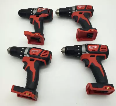 Milwaukee M18-Set Of (3) 1/2  Drill Drivers-(1) Hammer Drill Driver          #40 • $70.50