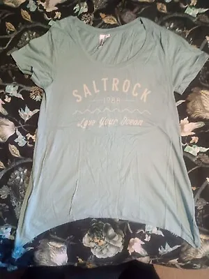 SALTROCK Blue T-shirt UK 10 • £3.95