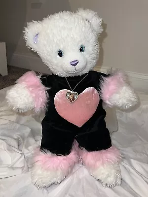 Build A Bear Hannah Montana Glittery Teddy Bear Plush With Outfit & Necklace • $35