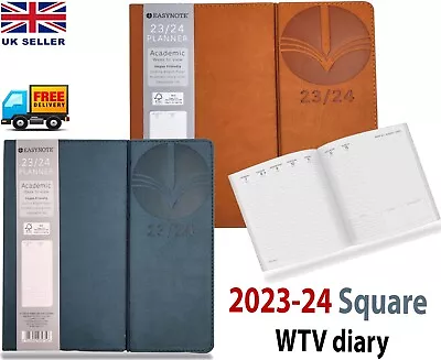 £6.79 • Buy 2023-24 Square Week To View Mid-Year Academic Student Leather Office Desk Diary