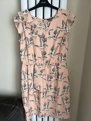 £6.49 • Buy M&S Limited Collection - Ladies / Womens Summer Peach Dress / Birds - Size 12