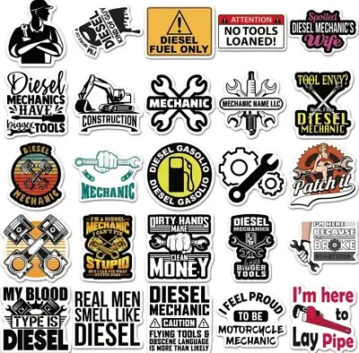 10 Mechanic Stickers Tools Toolbox Car Vehicle Driver Men Funny Meme Lot Bomb • $3.25