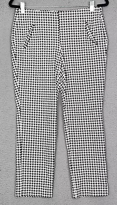 CHICOS Juliet Ankle Pants Womens Size 0 US Size 4 Houndstooth Stretch 30X24  • $18