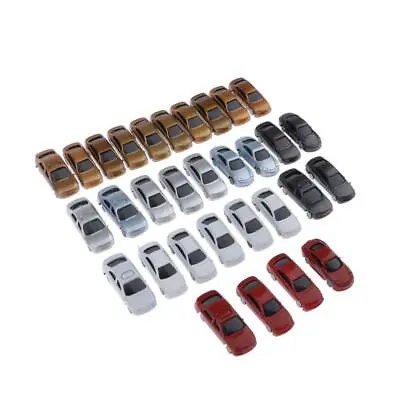 30-Pack N Gauge 1:150 Scale Painted Model Cars For Parking Scenery Train Layout • £6.62