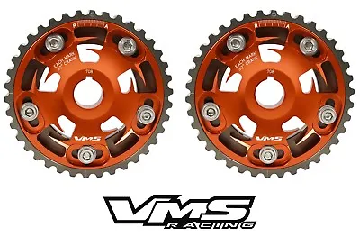 Vms Honda Acura B Series Engines Adjustable Billet Cam Gears Pair Qty 2 Orange • $109.95