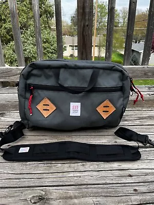 Topo Designs Mountain Briefcase Backpack Gray Made In USA • $59.99