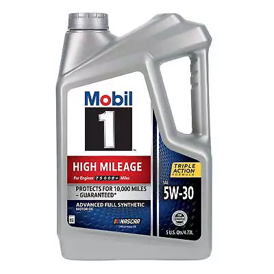 Mobil 1 High Mileage Full Synthetic Motor Oil 5W-30 5 Quart Mobil 1 Motor Oil • $23.72