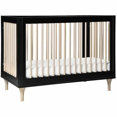 Babyletto Lolly 3-in-1 Convertible Crib With Toddler Bed Conversion Kit In Black • $499