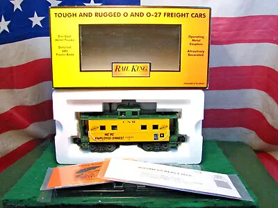 MTH 30-7727 Chicago Northwestern C&NW RailKing Lighted Steel Caboose Car # 10801 • $29.99