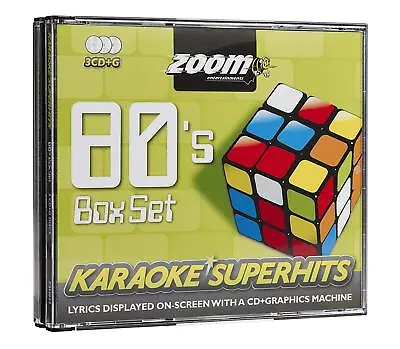 Zoom Karaoke CD+G 80's Superhits - Triple CDG Karaoke Pack (ZSH002) • £7.95