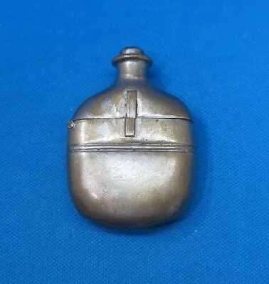 $24.95 • Buy Antique Match Safe, Figural Flask Or Bottle, Plated Brass, Vesta. C. 1895