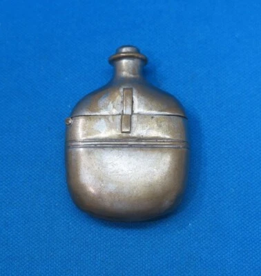 $24.95 • Buy Antique Match Safe, Figural Flask Or Bottle, Plated Brass, Vesta. C. 1895