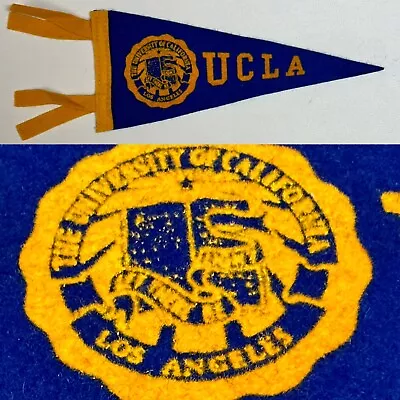 1950s UCLA Bruins California Los Angeles  University Mini Pennant 3.5x9 Inch • $19.95