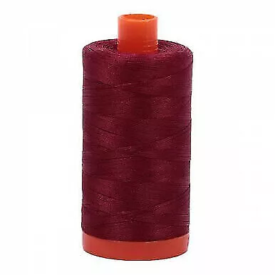 Aurifil Mako Cotton Thread Dark Carmine Red 2460 50Wt 1420Yd • $17.99