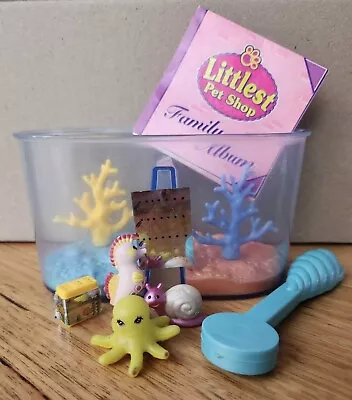 Vintage Littlest Pet Shop Deep Sea Divers Coral Tank Octopus Seahorse & Snail • $25