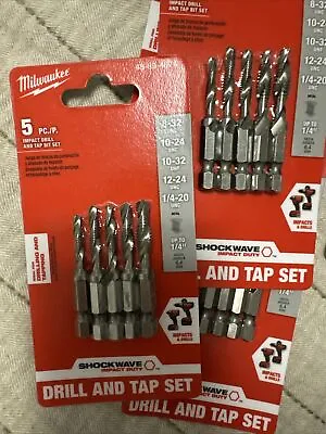 MILWAUKEE 5 Piece Impact Drill And Tap Bit Set NEW Part Number 48-89-4874 • $16