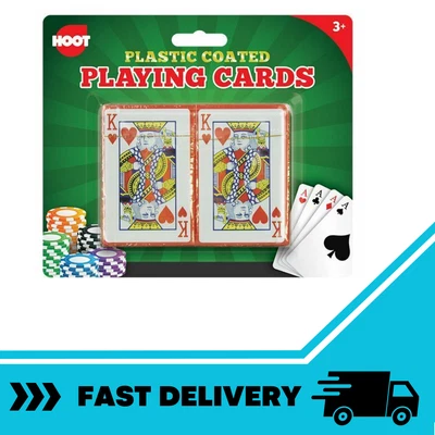 £3.25 • Buy 2 Decks Of Professional Plastic Coated Playing Cards Poker Game Size Gambling