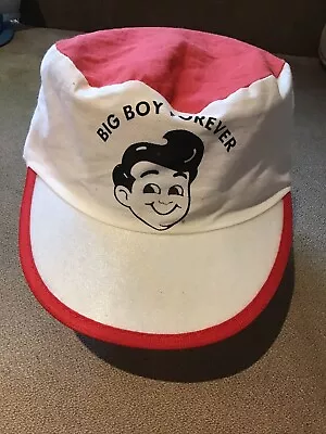 Vintage Bob's Big Boy Restaurant Red White Employee Promo Painters Cap • $22