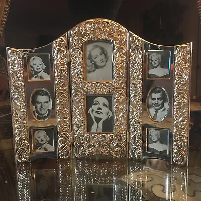 VTG International Silver Plated Picture Frame With Famous Hollywood Stars. • $32