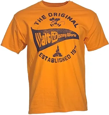 $18.99 • Buy Men's T-shirt The Original WALT DISNEY WORLD Established 1971 Orange Shirt NEW
