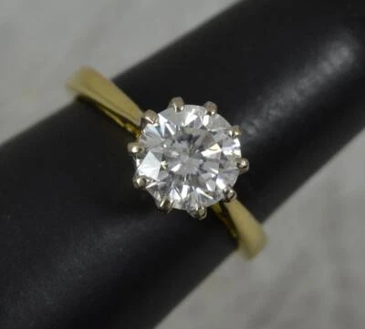 £3500 • Buy Stunning 1.50ct Diamond And 18ct Gold Solitaire Engagement Ring