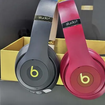 $148.66 • Buy Dr. Dre Beats Studio3 Wireless Over-Ear Headphones Shadow Grey Red Portable New