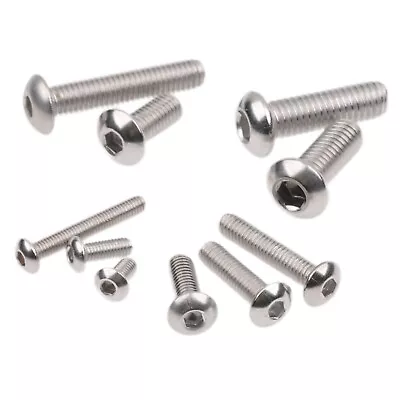 Button Flat Countersunk Socket Head Screws Stainless Steel 304 M3 M4 M5 M6 M8 • $10.10