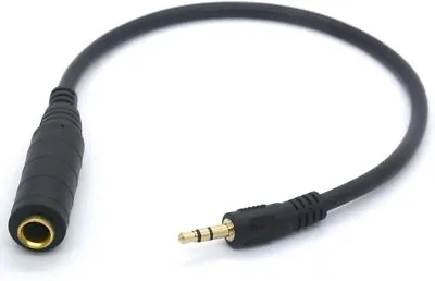 3.5mm To 6.35mm Audio Cable Female 1/4  To 1/8  Male Jack Stereo Cable 30cm  • £5.95