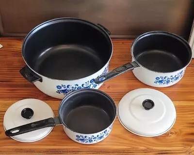Vintage Enamel 5 Piece Cookware Set • $50