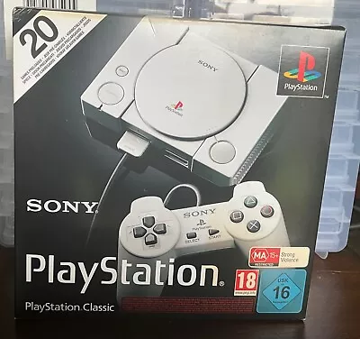 Playstation 1 PS1 Classic Mini Console + Cables + 2x Controllers OG PACKAGING • $180