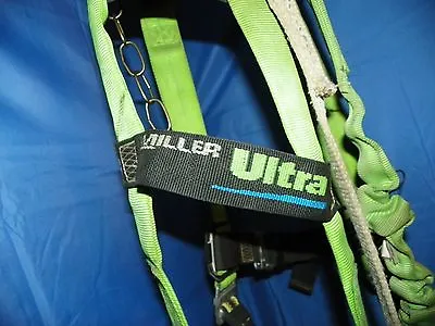 Miller Ultra Body Harness By Honeywell Green Hi Vision Duraflex With Add. Strap • $59