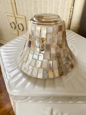 $20 • Buy Yankee Candle Mother Of Pearl Mosaic Glass Jar Candle Shade Cover 2011
