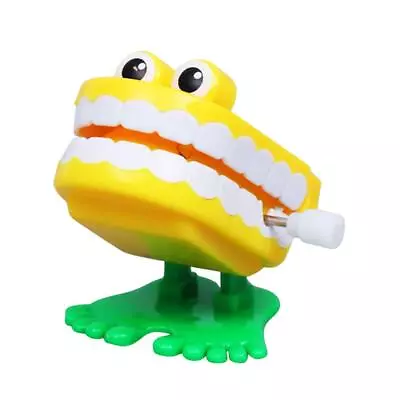 Wind Up Clockwork Toy Chattering Funny Cute Walking Teeth Toys (Yellow) • $11.43