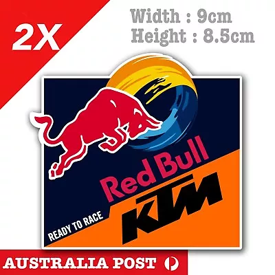 RED BULL KTM - Ready To Race Motorcycle Bicycle And Sports Car Decal Stickers • $7.40