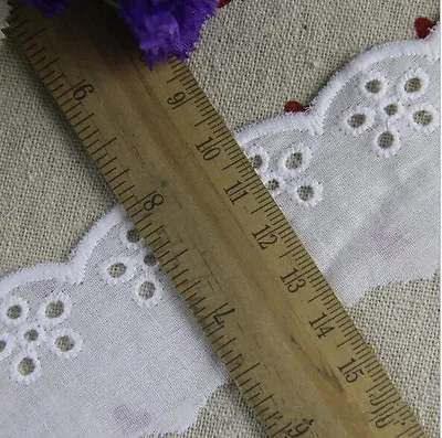 Soft Cotton Lace Hollow Trim Wedding Dress Decoration Sewing 4cm • $4.96