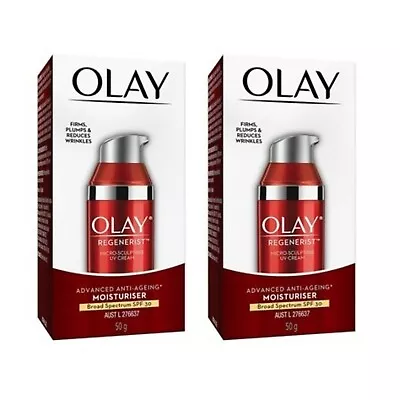 $47.95 • Buy Olay Regenerist Micro Sculpting UV Cream  X2 RRP $98.00 - RRP $98