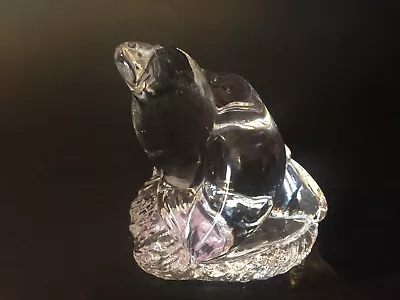 *Vintage Mosser Glass Crystal Two Entwined Seals Seal Figurine Paperweight  G48 • $9.95